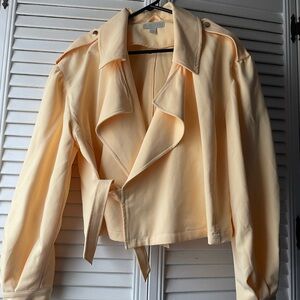 Ryegrass Pale Yellow Moto Style Jacket